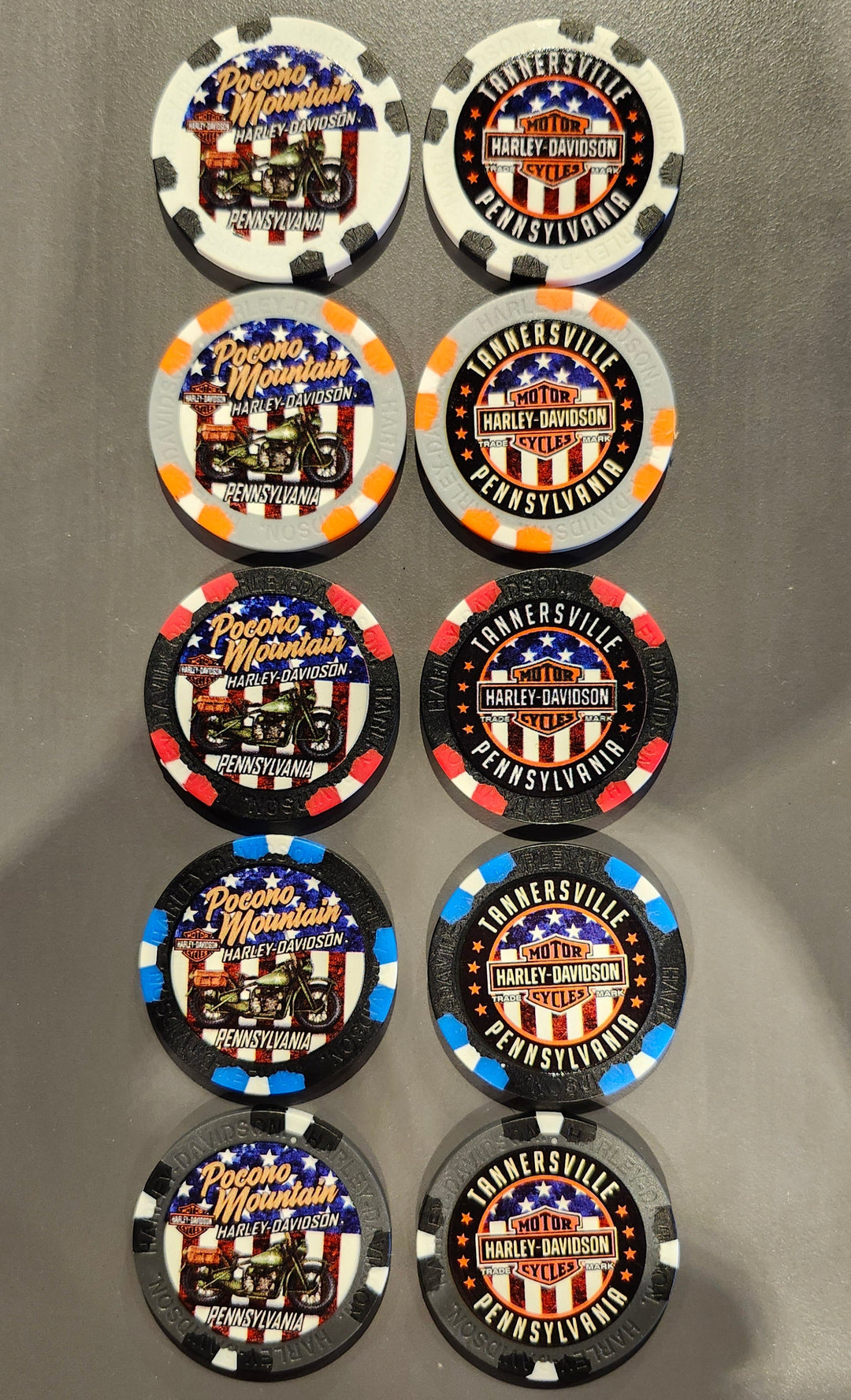 Pocono Mountain Harley-Davidson Vintage Bike Poker Chip