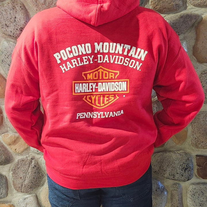 Pocono Mountain Pullover Hoodie Cherry Red