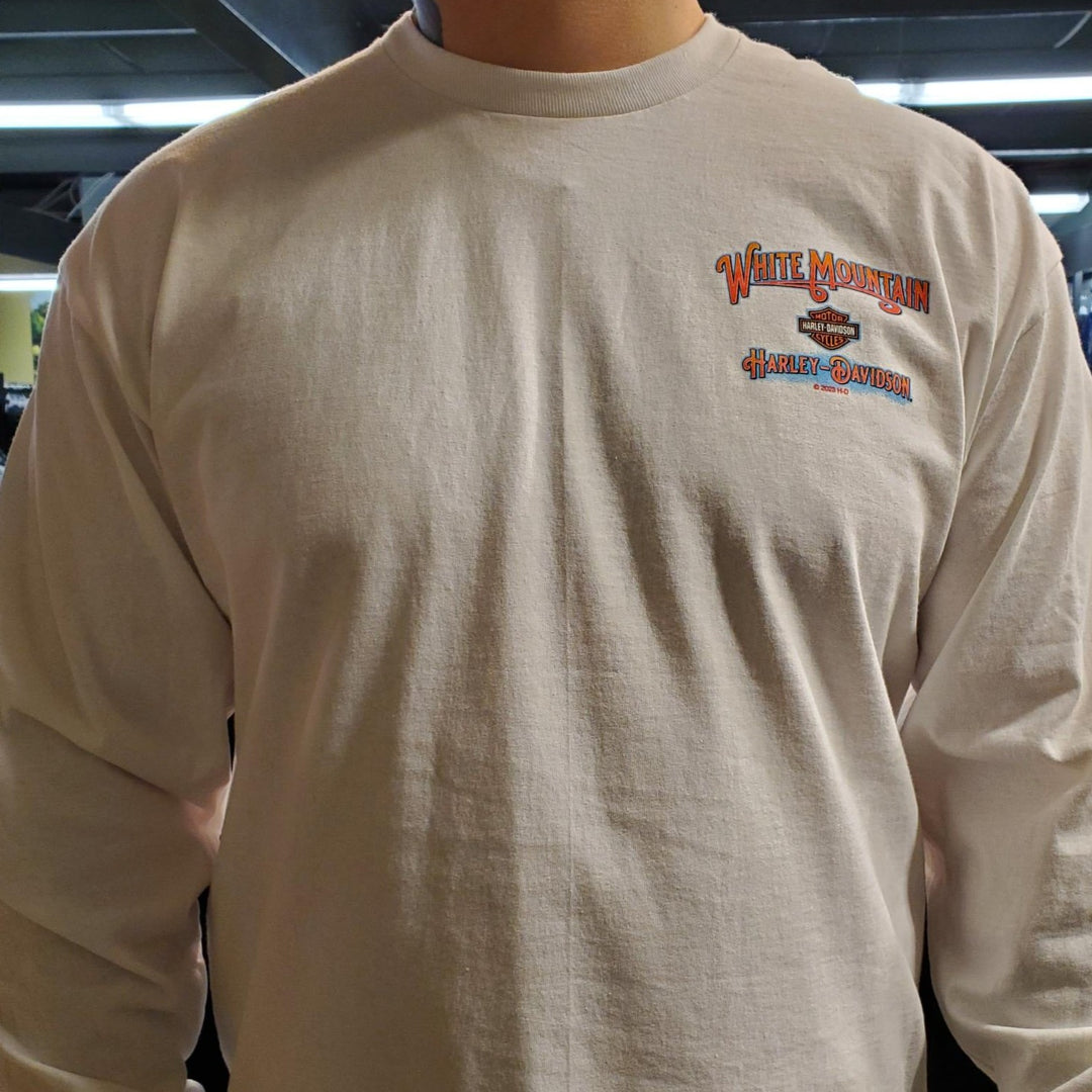 White Mountain Monument Long Sleeve T-Shirt White