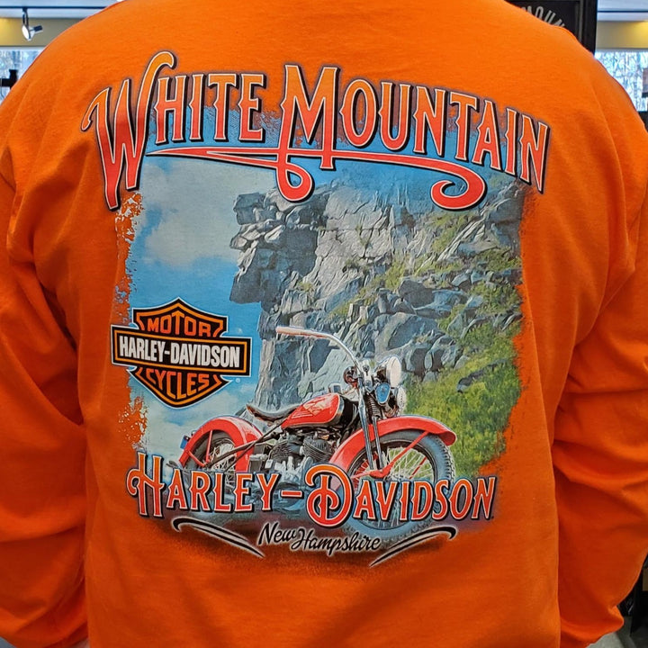 White Mountain Monument Long Sleeve T-Shirt Orange