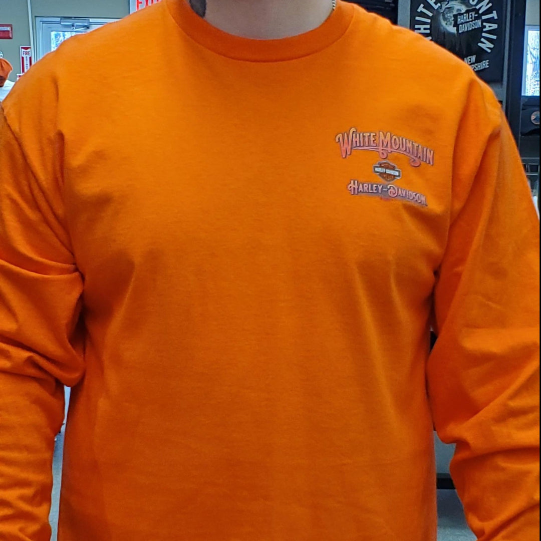 White Mountain Monument Long Sleeve T-Shirt Orange