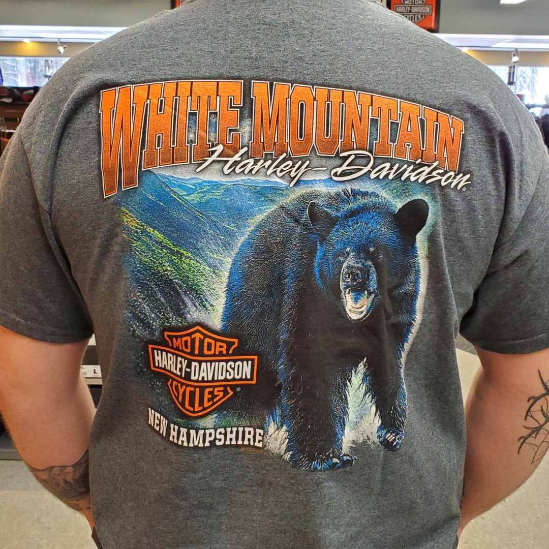 White Mountain Snarling Bear T-Shirt Heather Charcoal