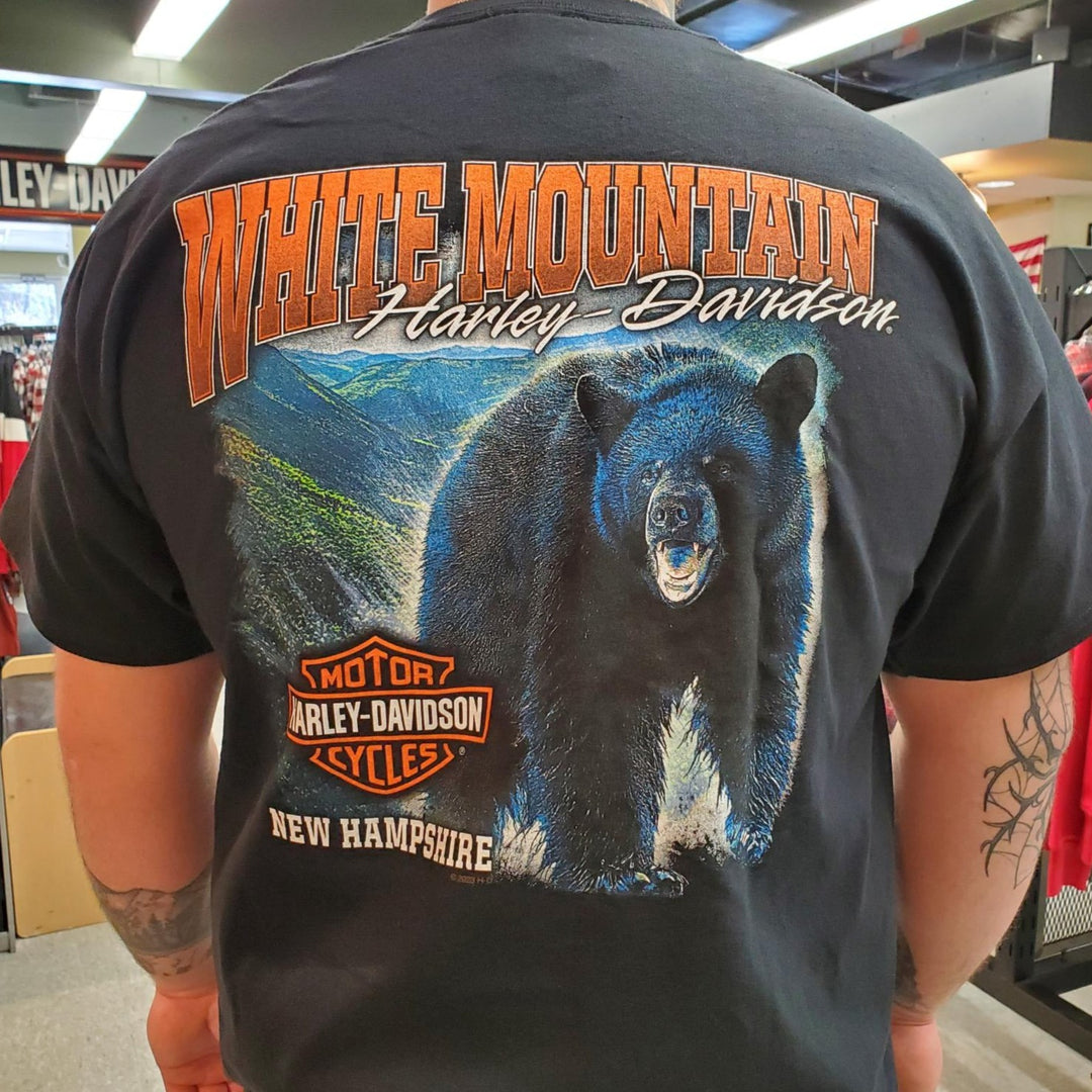 White Mountain Snarling Bear T-Shirt Black