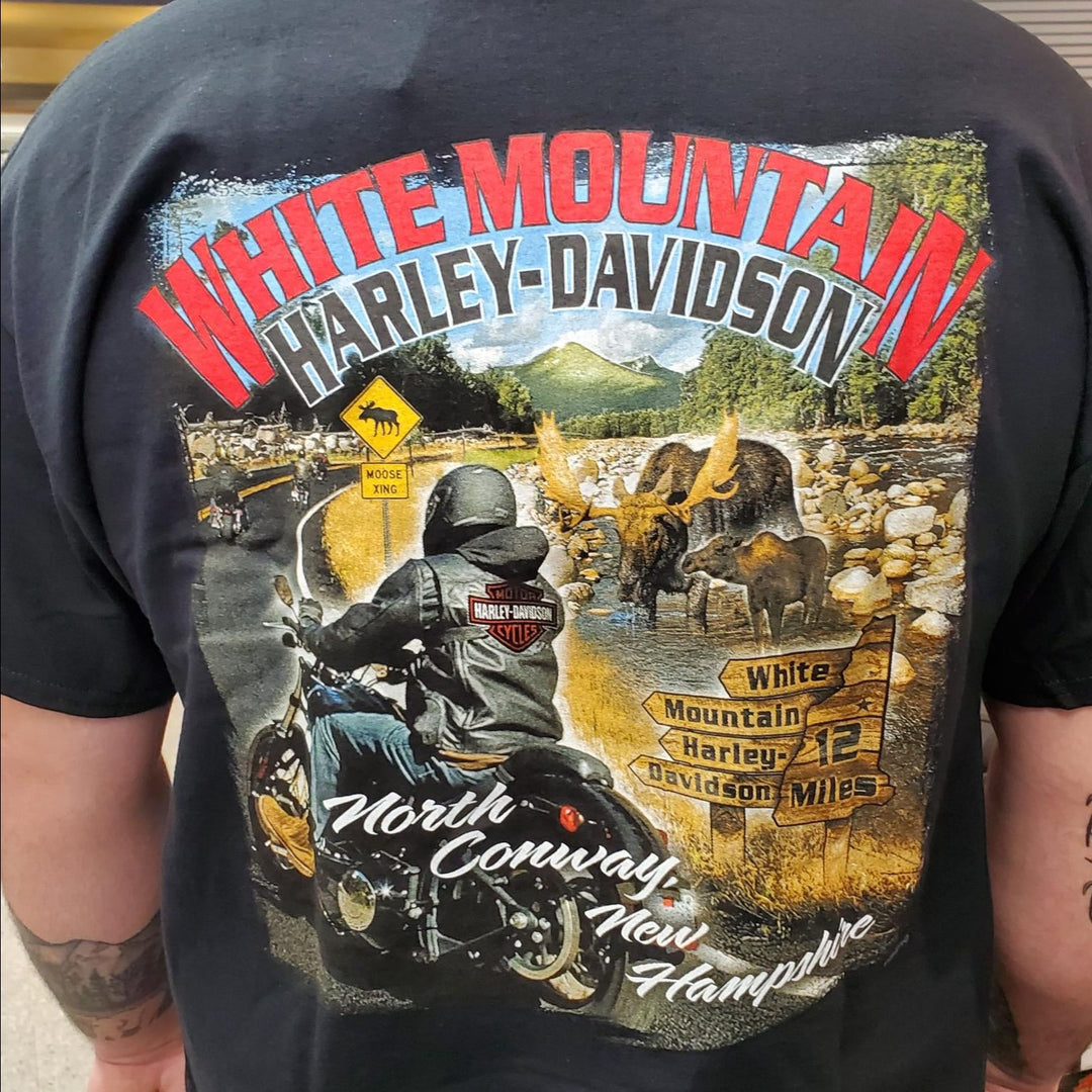 White Mountain Moose Crossing T-Shirt Black