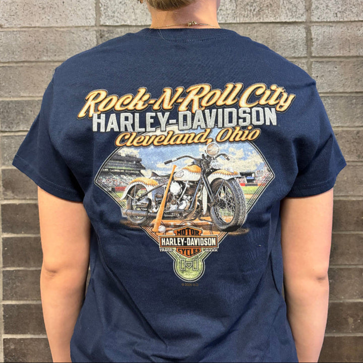 Rock-N-Roll City Stadium Short Sleeve T-Shirt Navy