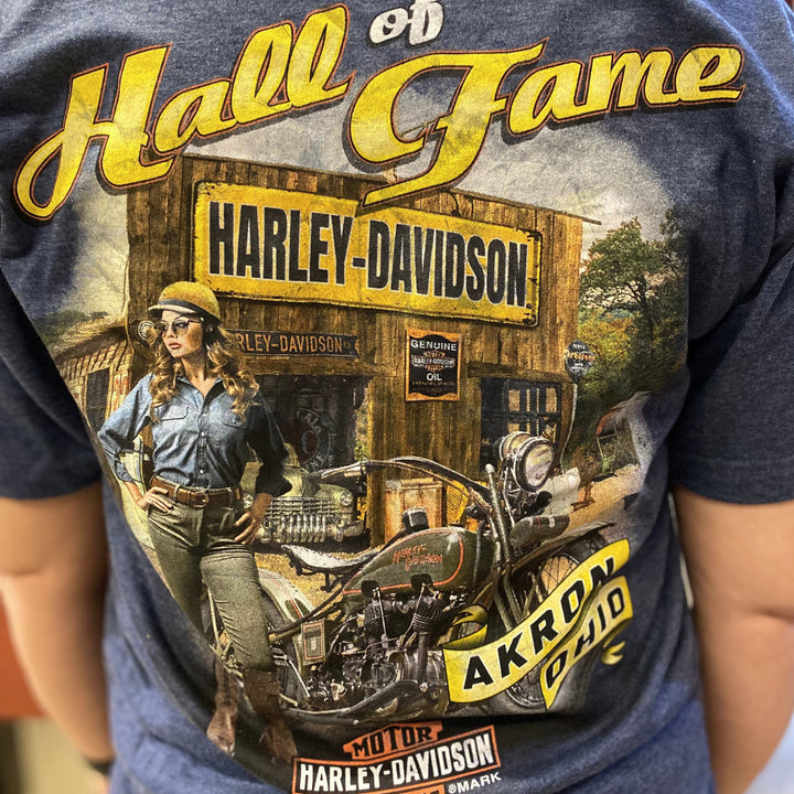 Hall of Fame She Rides T-Shirt Heather Navy