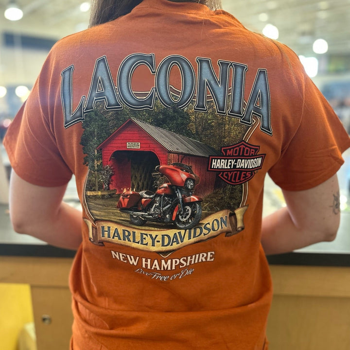 Laconia Covered Bridge T-Shirt Texas Orange