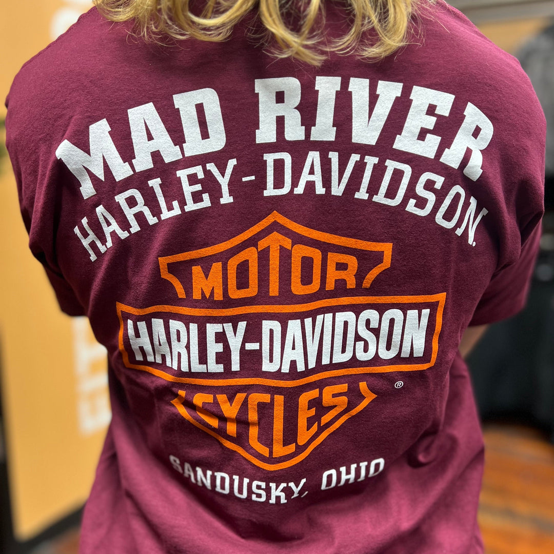 Mad River Basic Dealership T-Shirt Burgundy