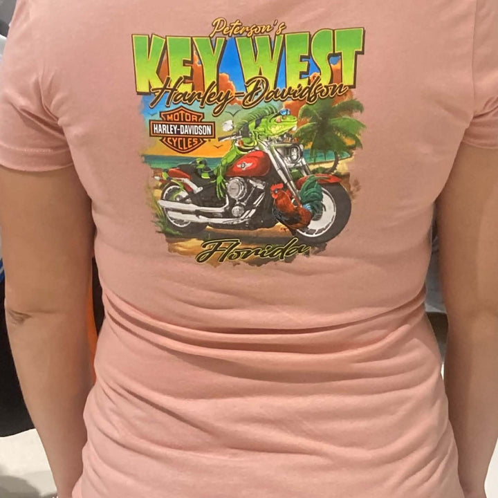 Peterson's Key West Iguana Women's T-Shirt Coral