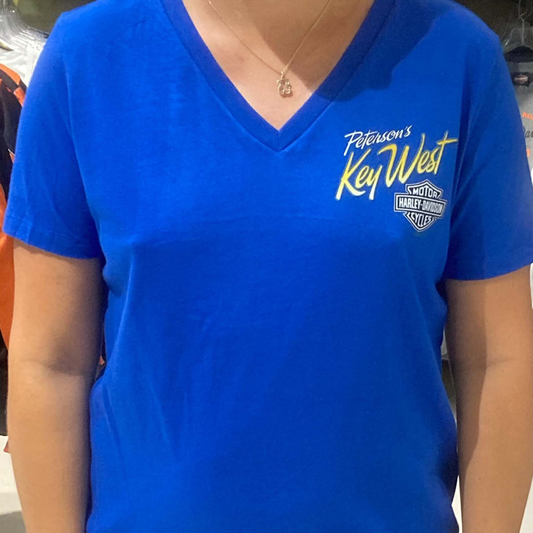 Peterson's Key West Turtle Women's T-Shirt Royal Blue