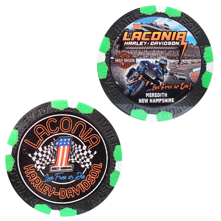 Laconia Harley-Davidson Motorcycle Raceway Poker Chip