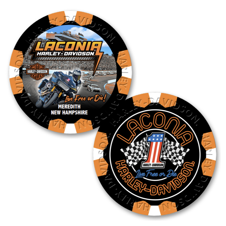 Laconia Harley-Davidson Motorcycle Raceway Poker Chip