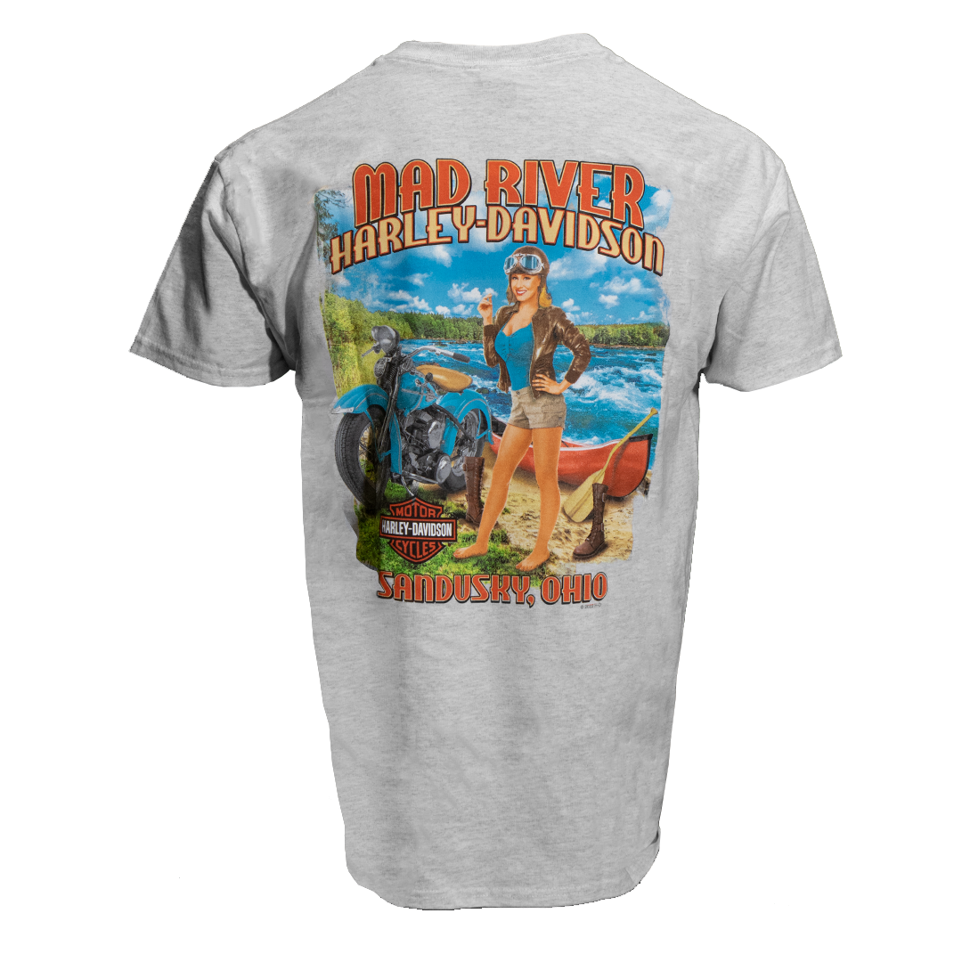 Mad River Lake Pinup T-Shirt Ash