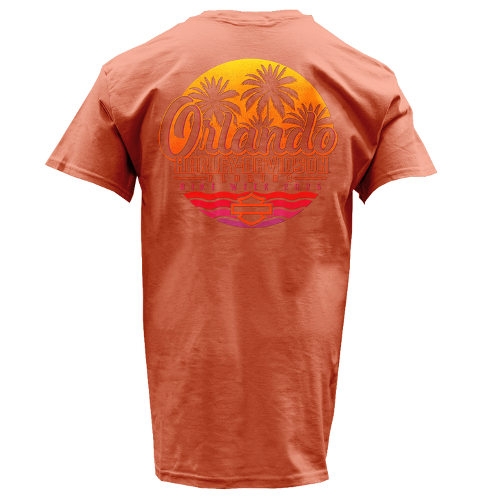 Orlando Bike Week '25 Palms T-Shirt Coral