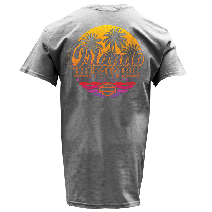 Orlando Bike Week '25 Palms T-Shirt Silver