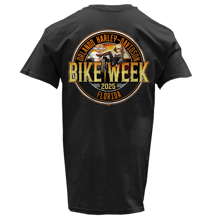 Orlando Bike Week '25 Pinup T-Shirt Black