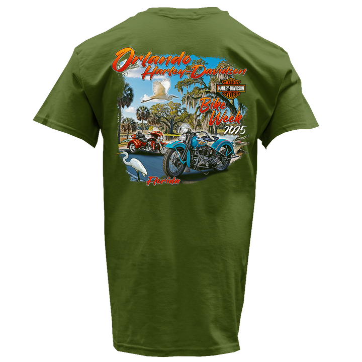 Orlando Bike Week '25 Scenic T-Shirt Military Green