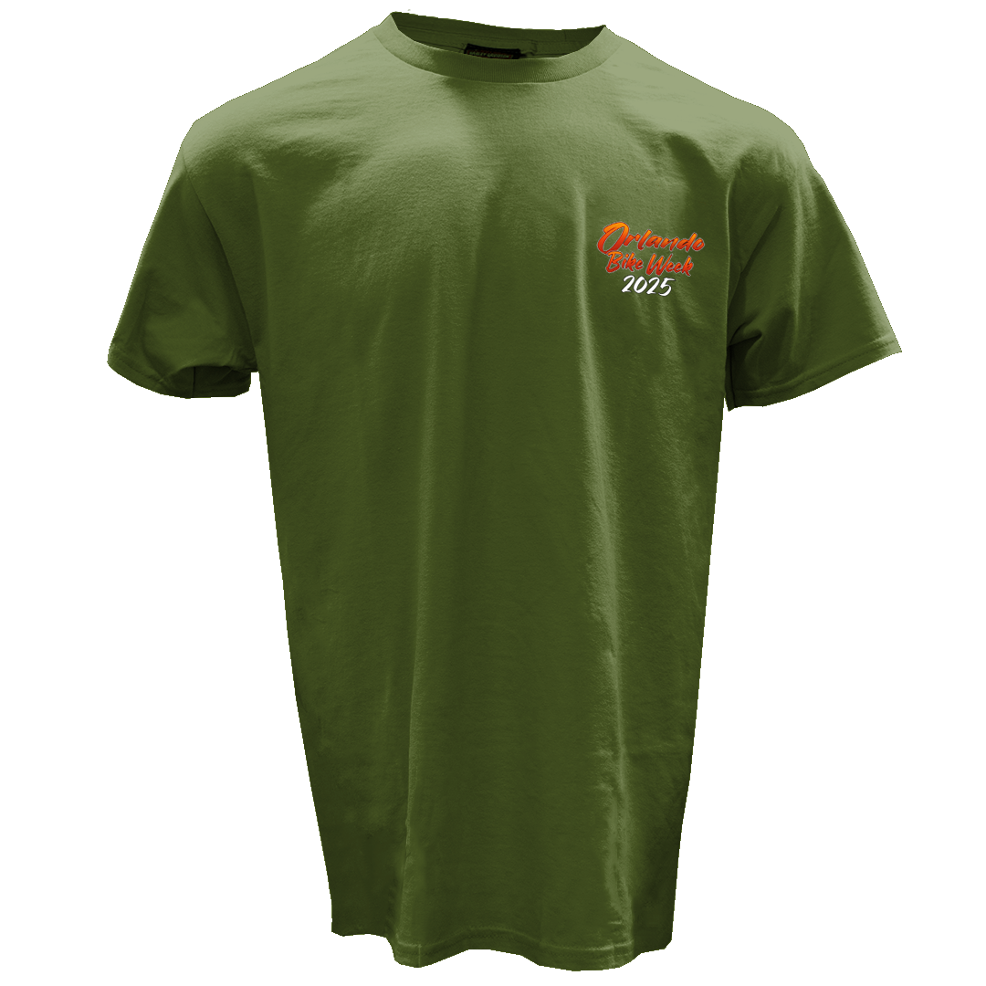 Orlando Bike Week '25 Scenic T-Shirt Military Green