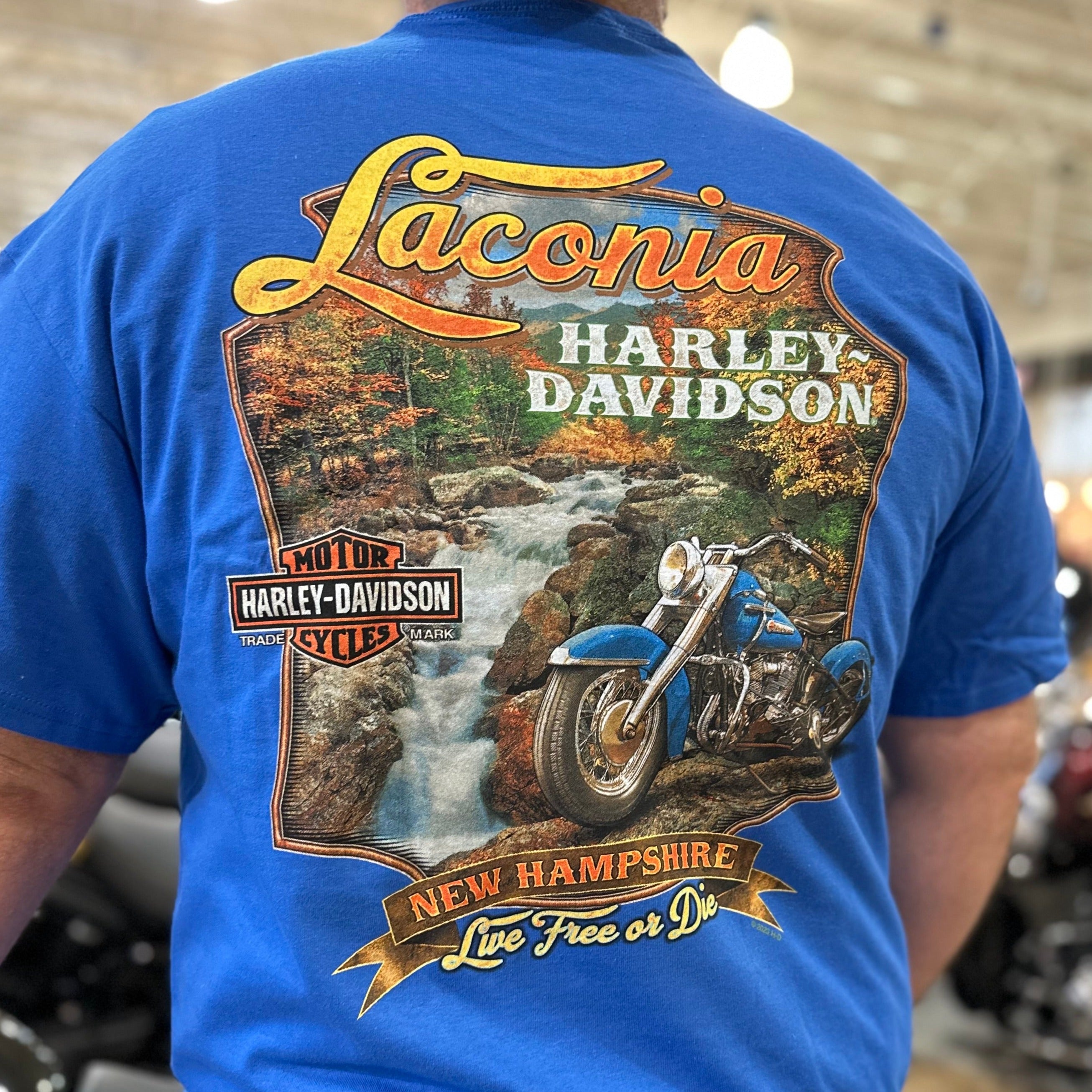 Laconia Nature Badge T-Shirt Royal Blue