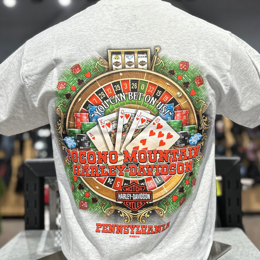 Pocono Mountain Casino T-Shirt Ash Gray
