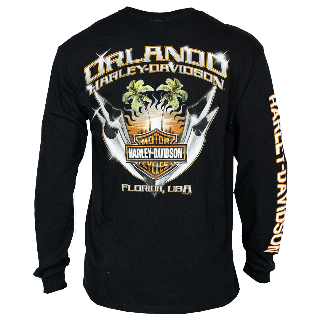 Orlando Chrome Pipes Long Sleeve T-Shirt Black