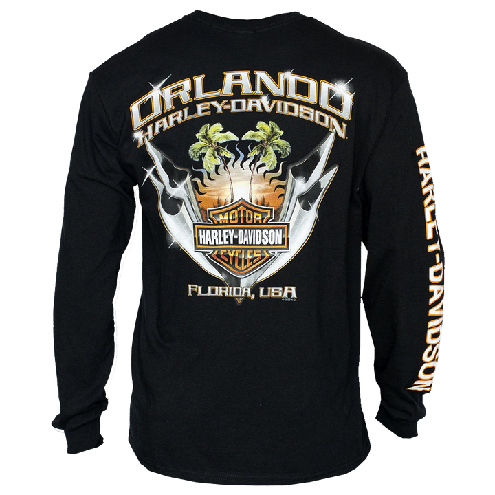 Orlando Chrome Pipes Long Sleeve T-Shirt Black