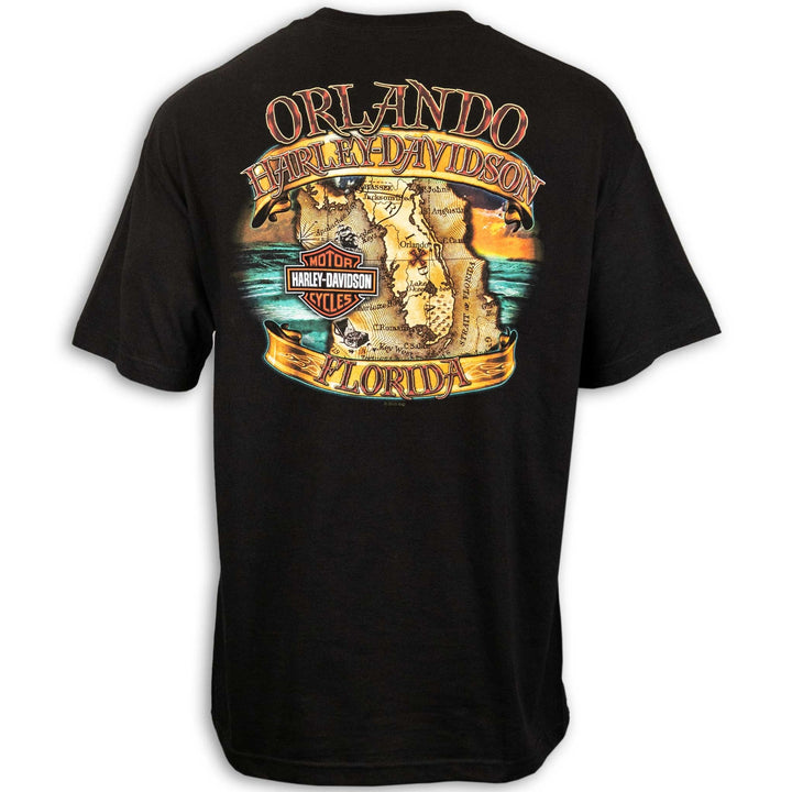 Orlando Pirate Map T-Shirt Black