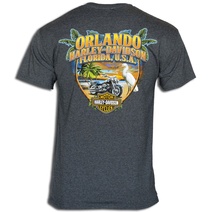 Orlando Tropical Sunset T-Shirt Charcoal