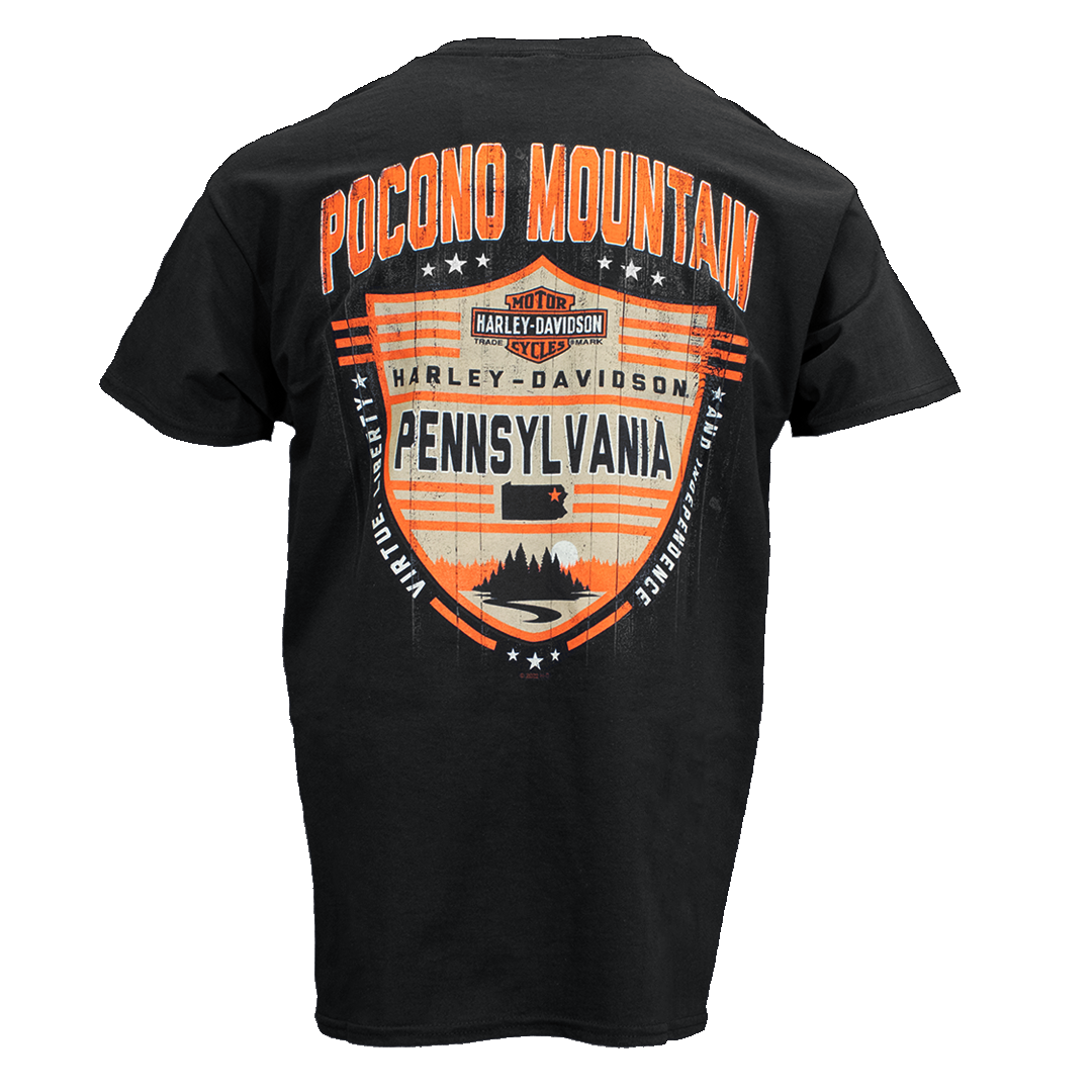 Pocono Mountain Crest T-Shirt Black