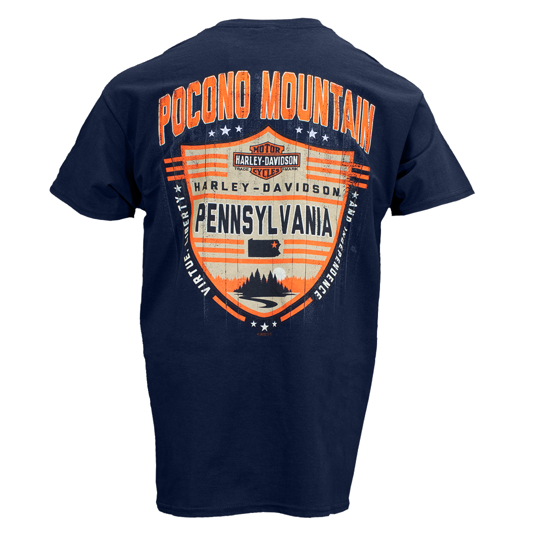 Pocono Mountain Crest T-Shirt Navy