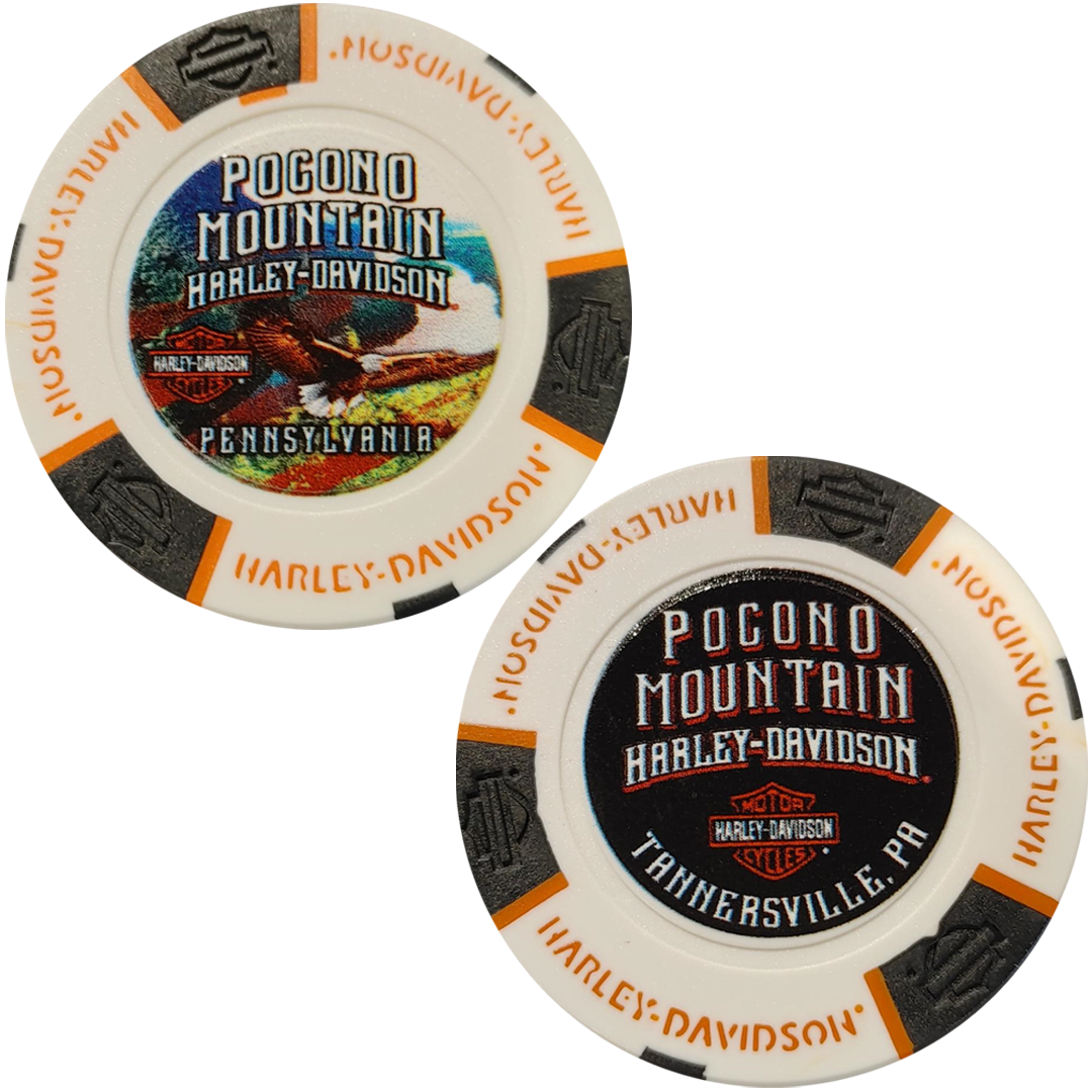 Pocono Mountain Harley-Davidson Soaring Eagle Poker Chip