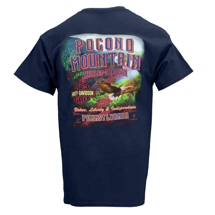 Pocono Mountain Soaring Eagle T-Shirt Navy