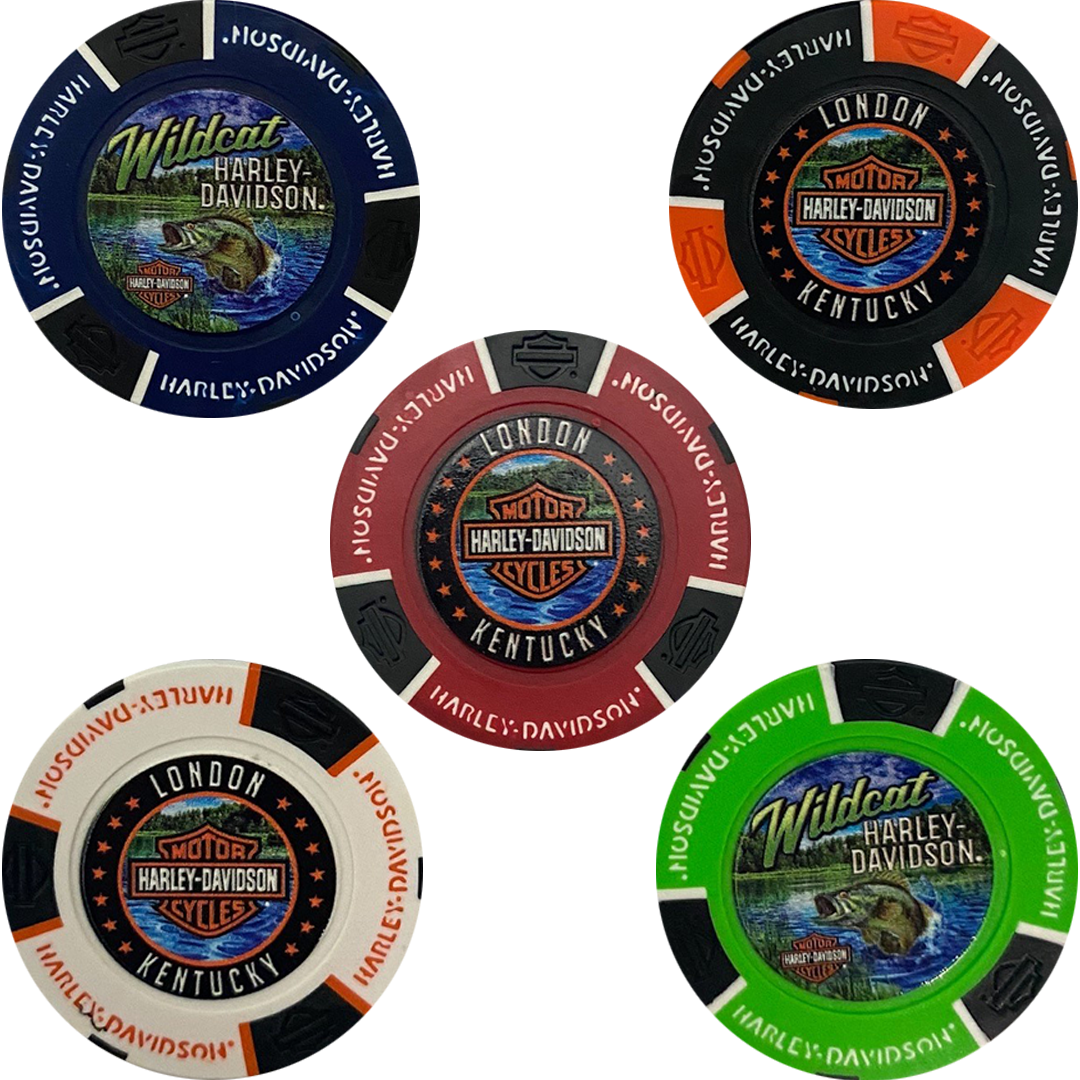 Wildcat Harley-Davidson Fishing Poker Chip
