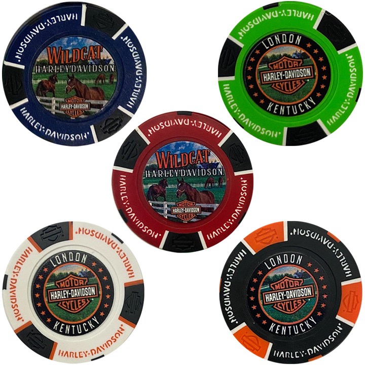 Wildcat Harley-Davidson Horse Poker Chip