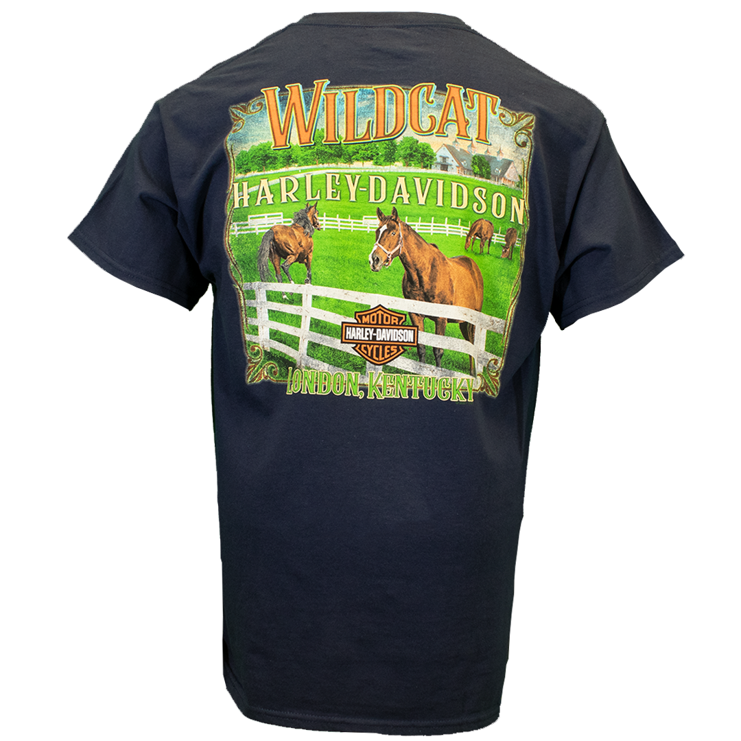 Wildcat Horses Men's Short Sleeve T-Shirt Navy