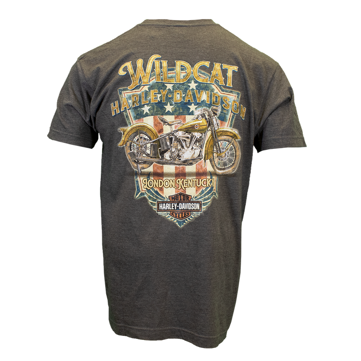 Wildcat Patriotic Men's Short Sleeve T-Shirt Charcoal