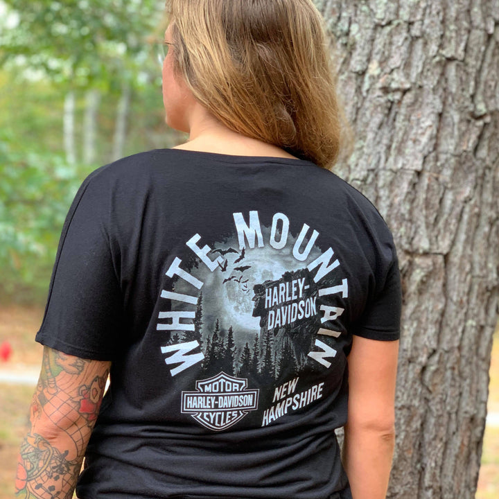 White Mountain Women's Full Moon Short Sleeve T-Shirt Black